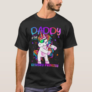 Daddy of the Birthday Princess Girl Flossing Unico T-Shirt
