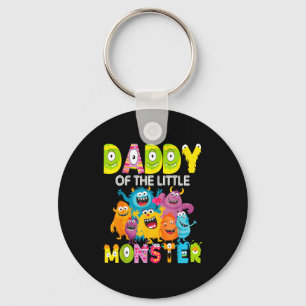 Daddy Of The Little Monster 1st Birthday Boy Party Key Ring