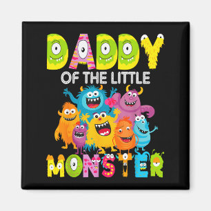Daddy Of The Little Monster 1st Birthday Boy Party Magnet