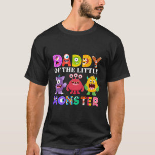 Daddy Of The Little Monster Birthday Party Family T-Shirt
