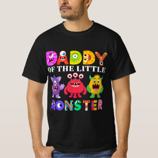 Daddy Of The Little Monster Birthday Party Family  T-Shirt