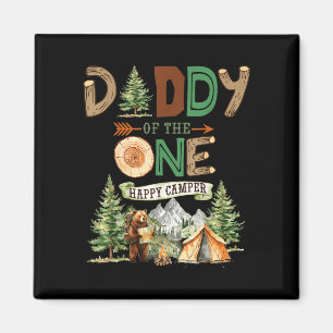 Daddy of the one happy camper 1st birthday camping magnet