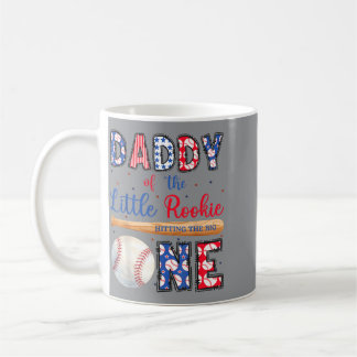 Daddy Of The One Little Rookie Baseball 1st Coffee Mug