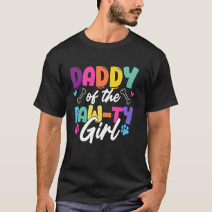 Daddy Of The Paw-ty Girl Dog Bday Family Matching T-Shirt