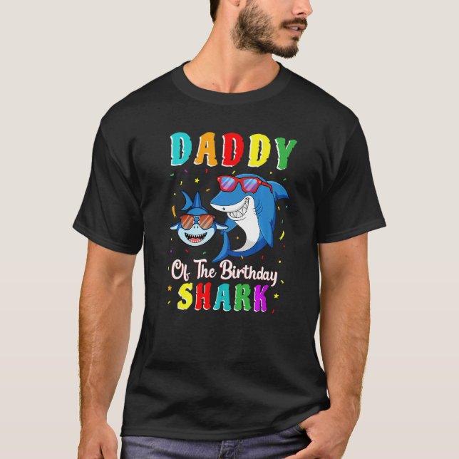 Daddy Of The Shark Birthday Family Matching Birthd T-Shirt (Front)