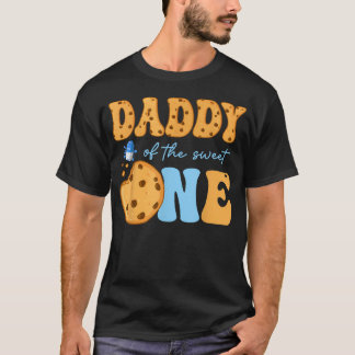 Daddy Of The Sweet One Cookies And Milk Birthday T-Shirt