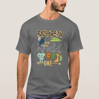 Daddy Of The Wild One Zoo 1St Birthday Safari Jung T-Shirt