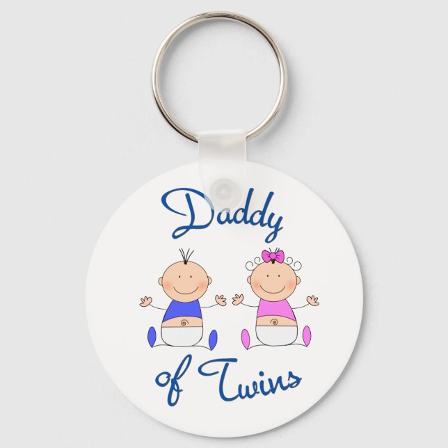 Daddy of Twins Key Ring (Front)