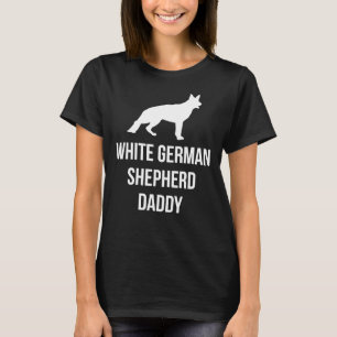 Daddy Owner White German Shepherd Silhouette T-Shirt