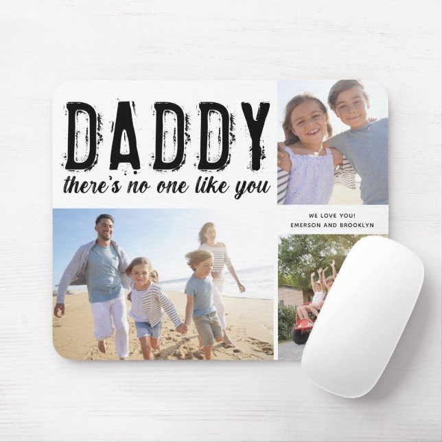Daddy Photo Collage Father's Day Gift  Mouse Pad (With Mouse)