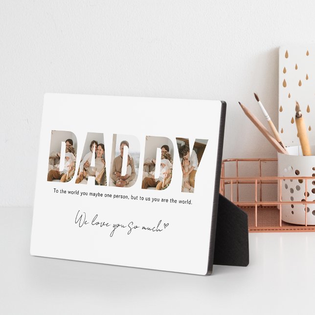 Daddy Photo Collage Father's Day Plaque (Creator Uploaded)