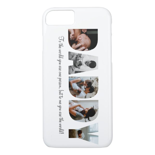 Daddy Photo Collage iPhone Case for Father's day (Back)