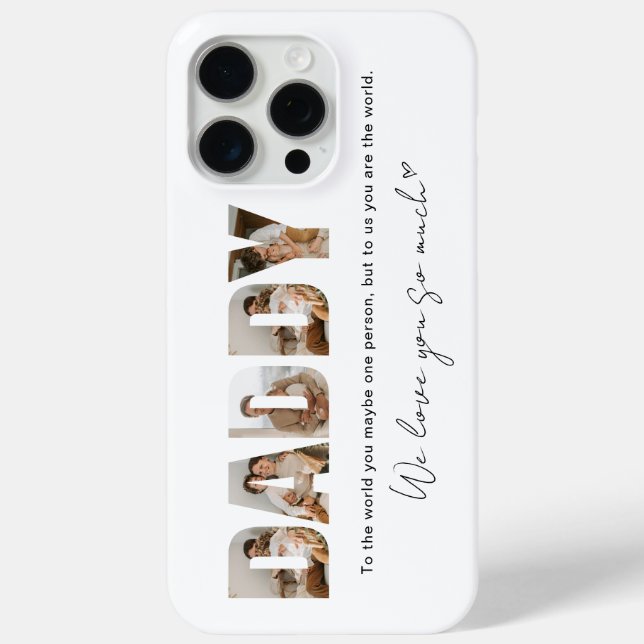 Daddy Photo Collage Message Father's Day Case-Mate iPhone Case (Back)