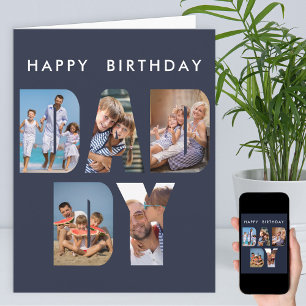 DADDY Photo Letter Cutout Birthday Card
