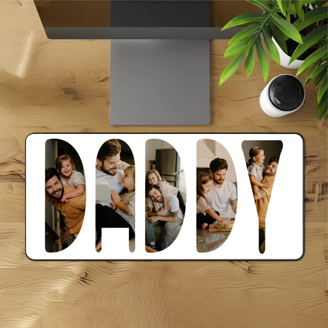 DADDY Photo Letters Desk Mat (Creator Uploaded)
