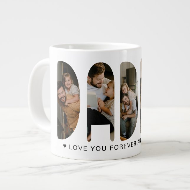 DADDY Photo Letters Giant Coffee Large Coffee Mug (Front Left)