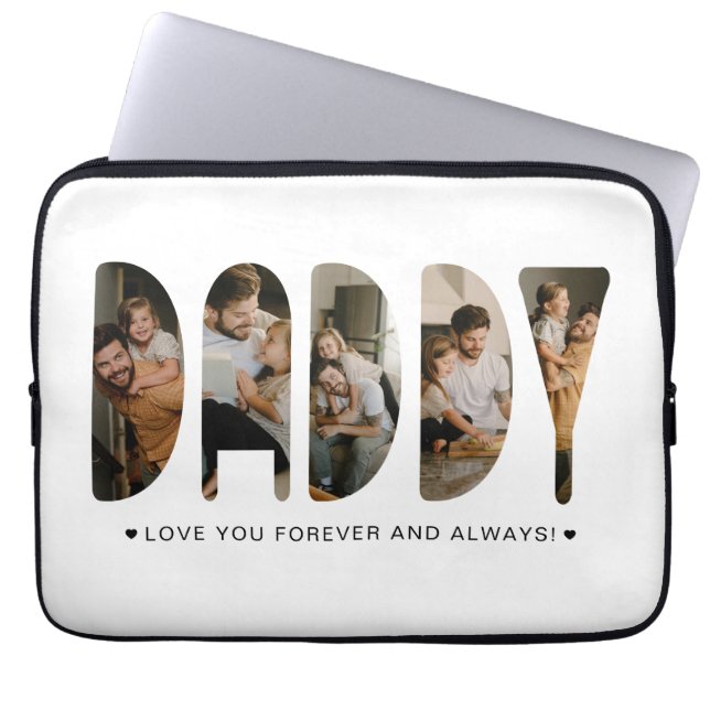 DADDY Photo Letters Laptop Sleeve (Front)