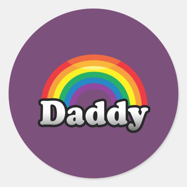 DADDY PRIDE CLASSIC ROUND STICKER (Front)