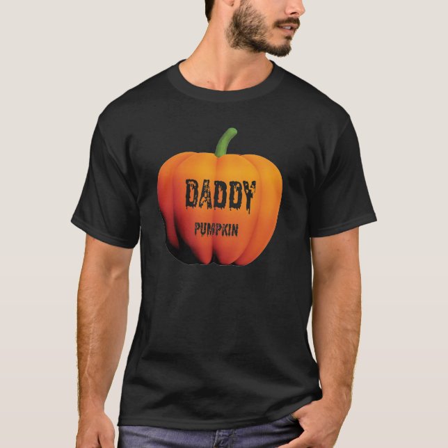 Daddy Pumpkin Halloween Design T-Shirt (Front)