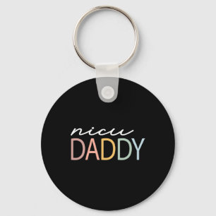 Daddy Retro Colourful Nicu Dad Boho Tiny Warrior Key Ring
