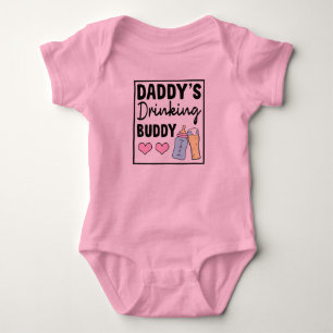 Daddy’s Drinking Buddy Funny Baby Bodysuit