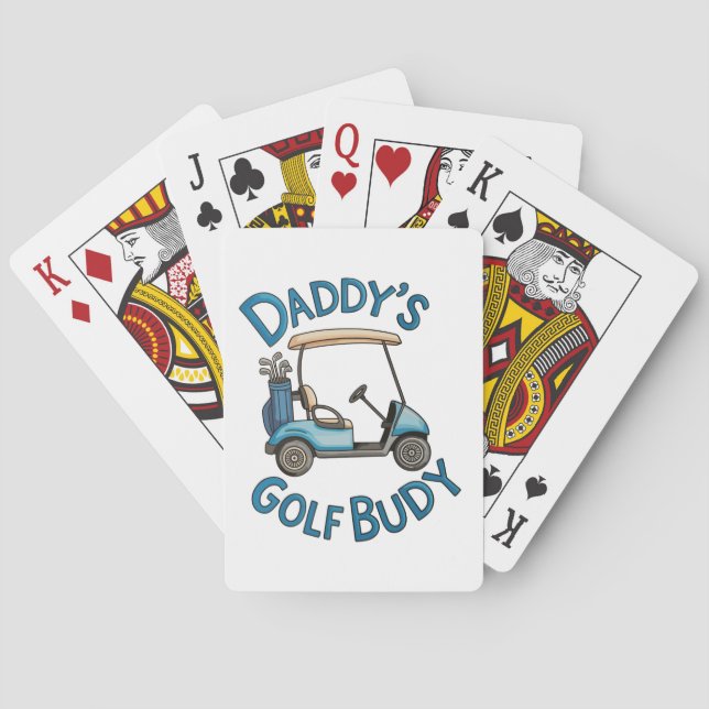 Daddy’s Golf Buddy Golfing Father’s Day Dad Playing Cards (Back)