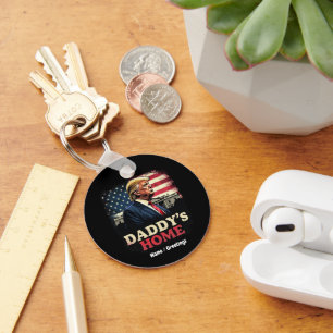Daddy’s Home 2025 A Patriotic & Funny Take  Key Ring