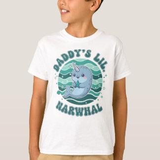 Daddy’s Lil Narwhal Cute Ocean Anima T-Shirt