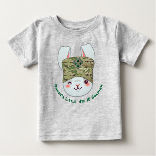 “Daddy’s Little 4th Infantry Division Soldier” Baby T-Shirt