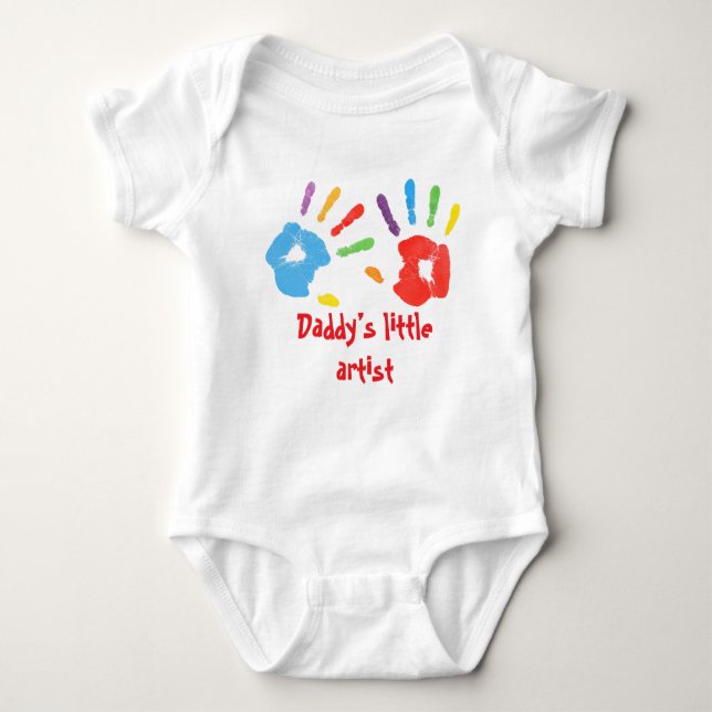 Daddy’s Little Artist Baby Bodysuit (Front)