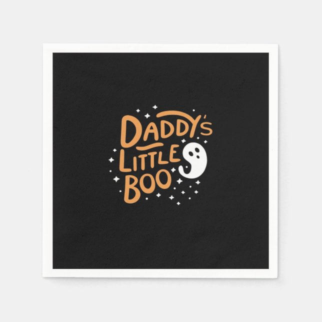 Daddy’s Little Boo, Happy Halloween Napkin (Front)