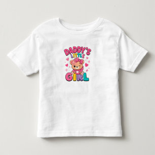 👧 Daddy’s Little Girl Heart Quote Toddler Outfit T-Shirt