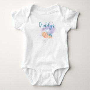 Daddy’s little warrior angel baby bodysuit