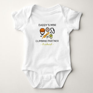 Daddy’s Mini Climbing Partner Cute Climber Baby Bodysuit