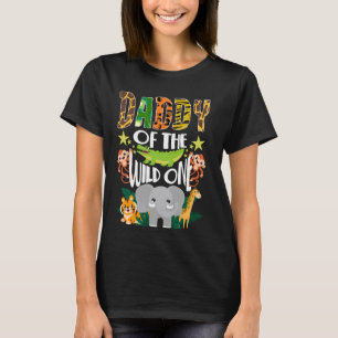 Daddy Safari 1st Birthday Wild One Zoo Jungle Anim T-Shirt