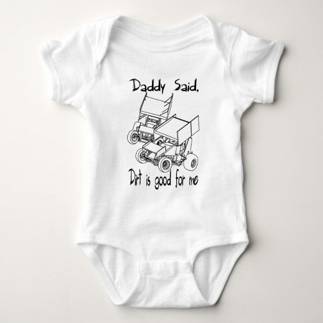 Daddy said baby bodysuit (Front)