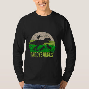 Daddy Saurus And Three Babysaurus Saurus T-Shirt