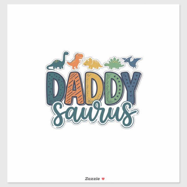 Daddy Saurus Cute Dinosaur Dad Vector Design_1 (Sheet)