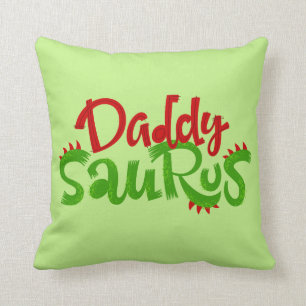 Daddy Saurus Dinosaur Lettering Cushion