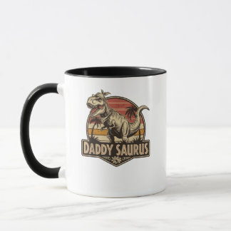 Daddy Saurus T Rex Dinosaur Daddy Saurus Mug