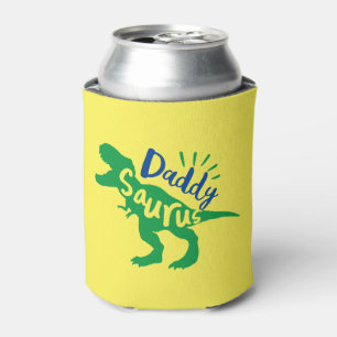 Daddy Saurus T-Rex Silhouette Can Cooler