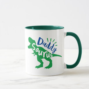 Daddy Saurus T-Rex Silhouette Mug