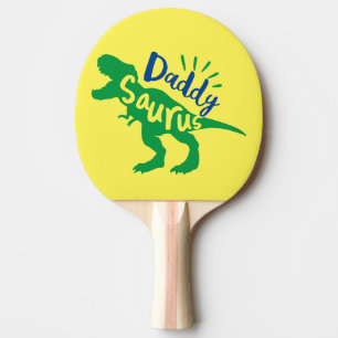 Daddy Saurus T-Rex Silhouette Ping Pong Paddle