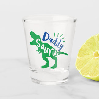 Daddy Saurus T-Rex Silhouette Shot Glass