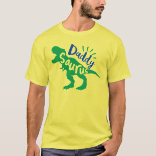 Daddy Saurus T-Rex Silhouette T-Shirt