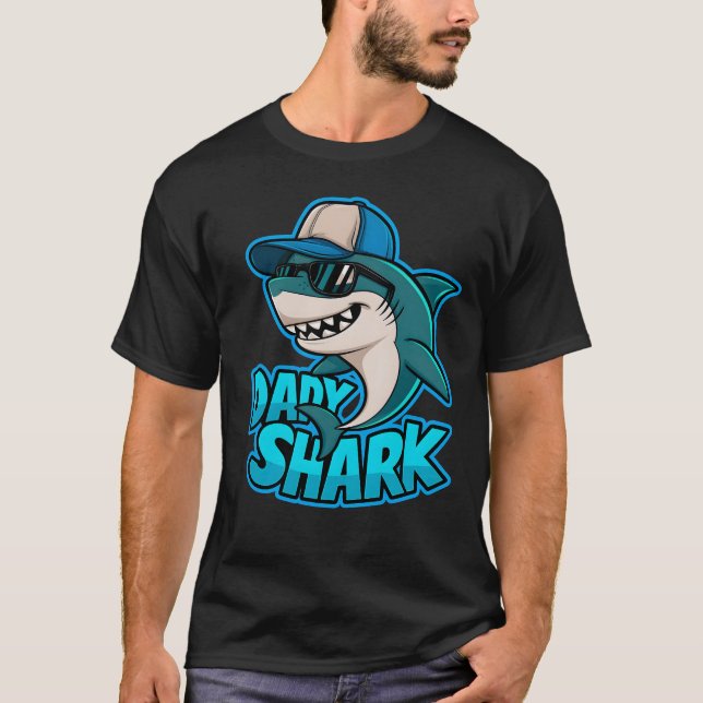 Daddy Shark Cool Dad Vibes T-shirt (Front)