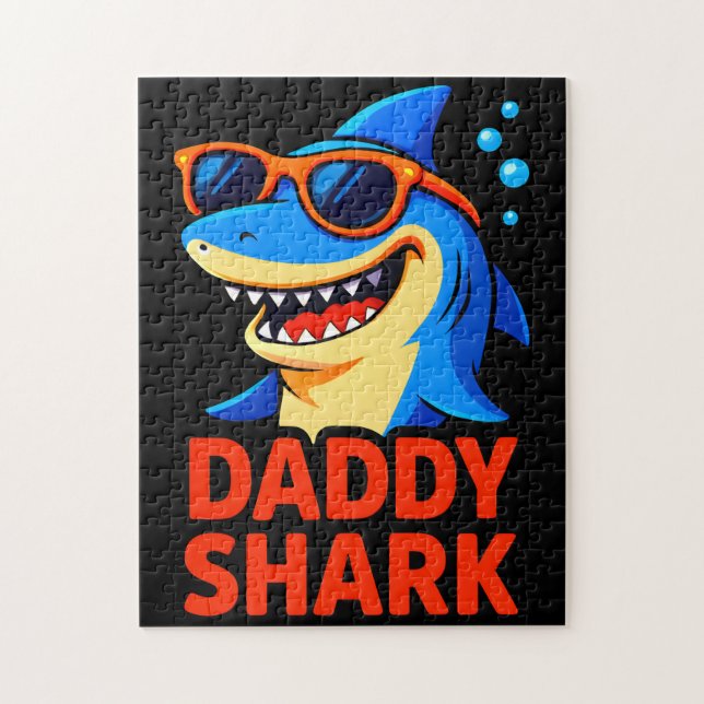 Daddy Shark Father's Day Gifts Jigsaw Puzzle (Vertical)