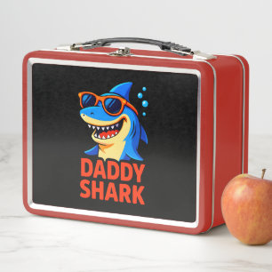 Daddy Shark Father's Day Gifts Metal Lunch Box