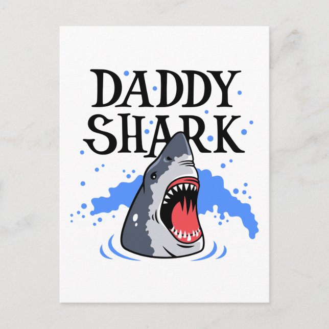 Daddy Shark - Great White Postcard (Front)