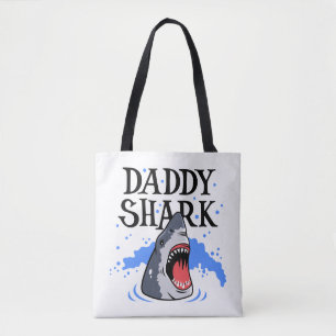 Daddy Shark - Great White Tote Bag